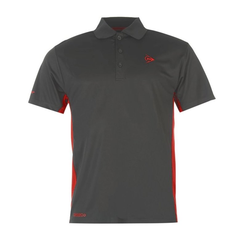 Dunlop Performance Polo T-Shirt charcoal/red