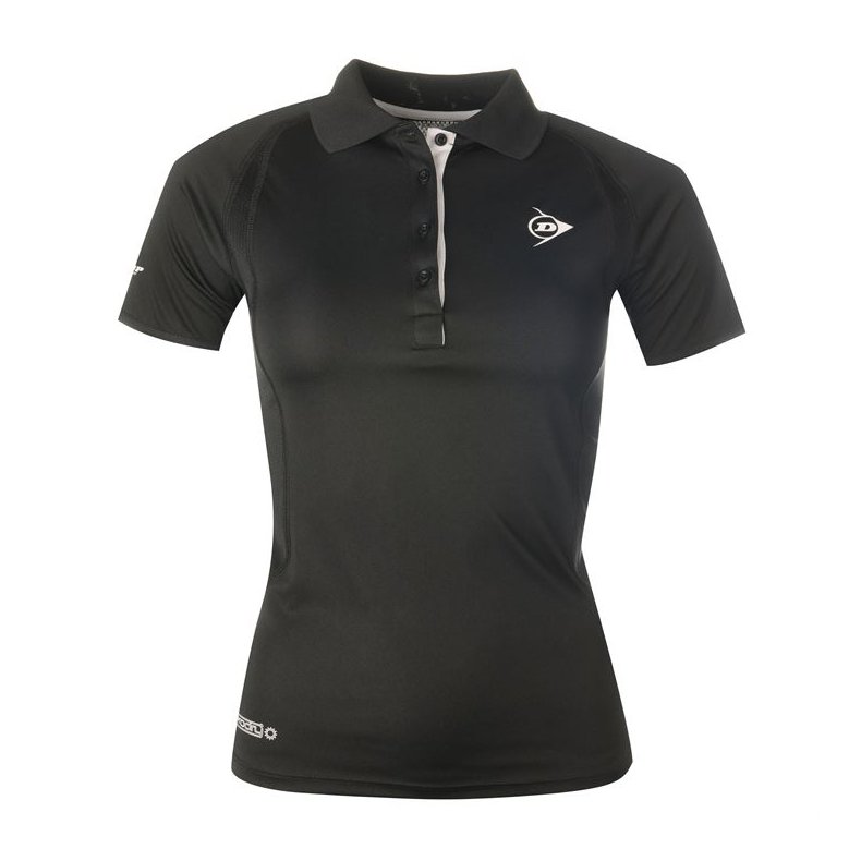 Dunlop Performance Polo T-Shirt Ladies Black