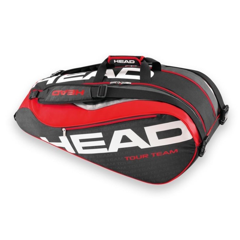 Head Tour Team 9 Super combi racket bag black/red