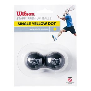 Wilson Staff Yellow Dot Squash Balls - 2 pcs