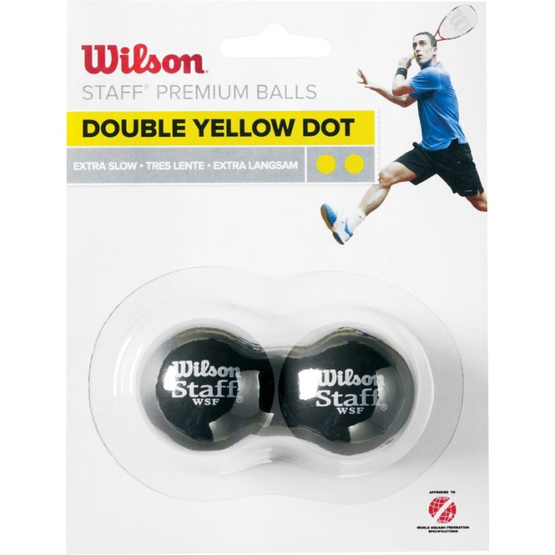 Wilson Staff Double Dot Squash Boll - 2 stk