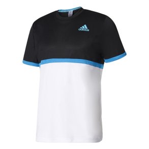 Adidas Court T-shirt hvit/svart/bl