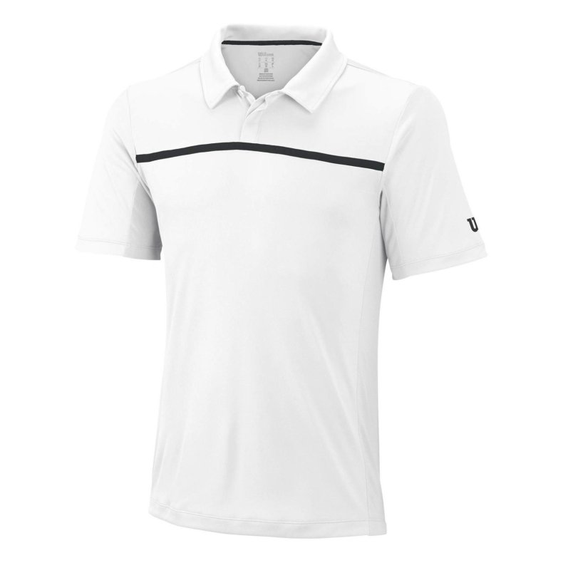 Wilson Team Tennis Polo T-Shirt hvit/svart