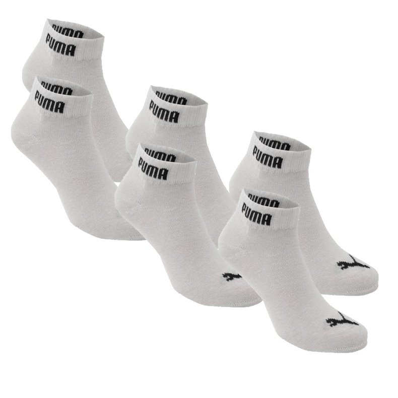 Puma Quarter Sports sokker White - 3 par