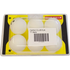 Carlton Club bordtennisballer - pakke med 6 stk.