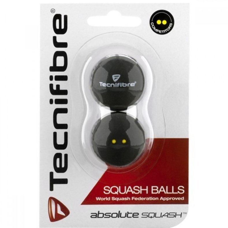 Tecnifibre squashballer dobbel prikk - 2 stk