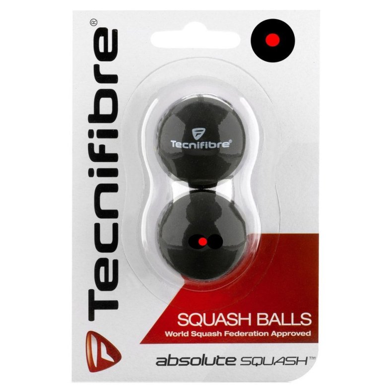 Tecnifibre squashballer rd prikk - 2 stk