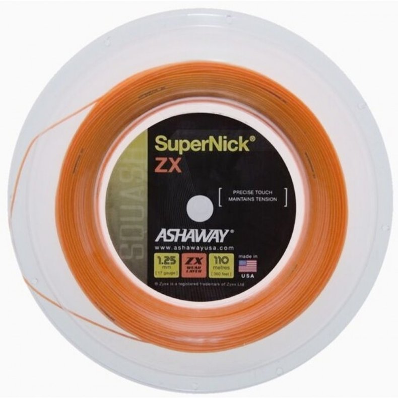 Ashaway Supernick ZX 1.25 squash strings 110 meter