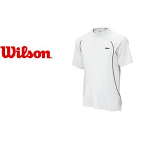 Wilson Straight Sets Crew wht/blk T Shirt