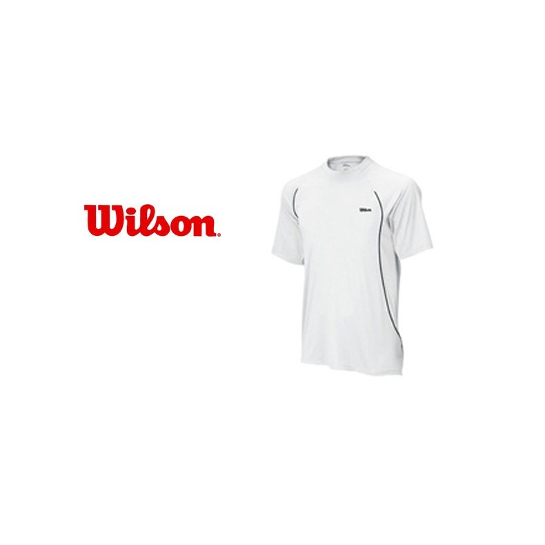Wilson Straight Sets Crew wht/blk T Shirt
