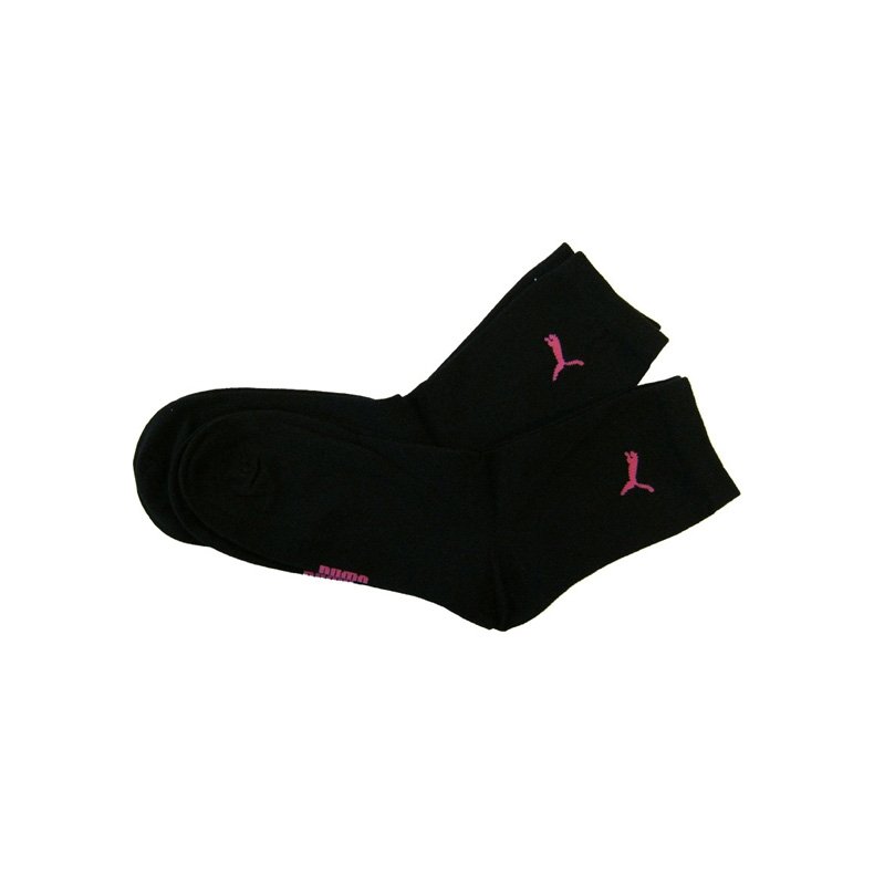 Puma Quarter Sports socks lady 2 pair blk/pink