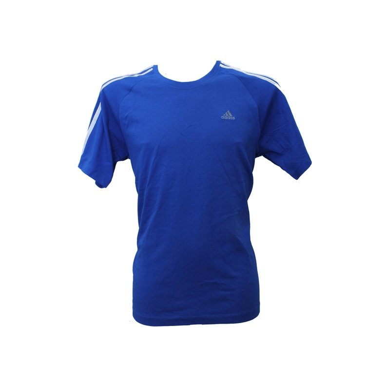 Adidas 3 Stribe T-Shirt Blue