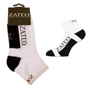 Zateq Quarter Sports Sokker whi/blk - 1 par