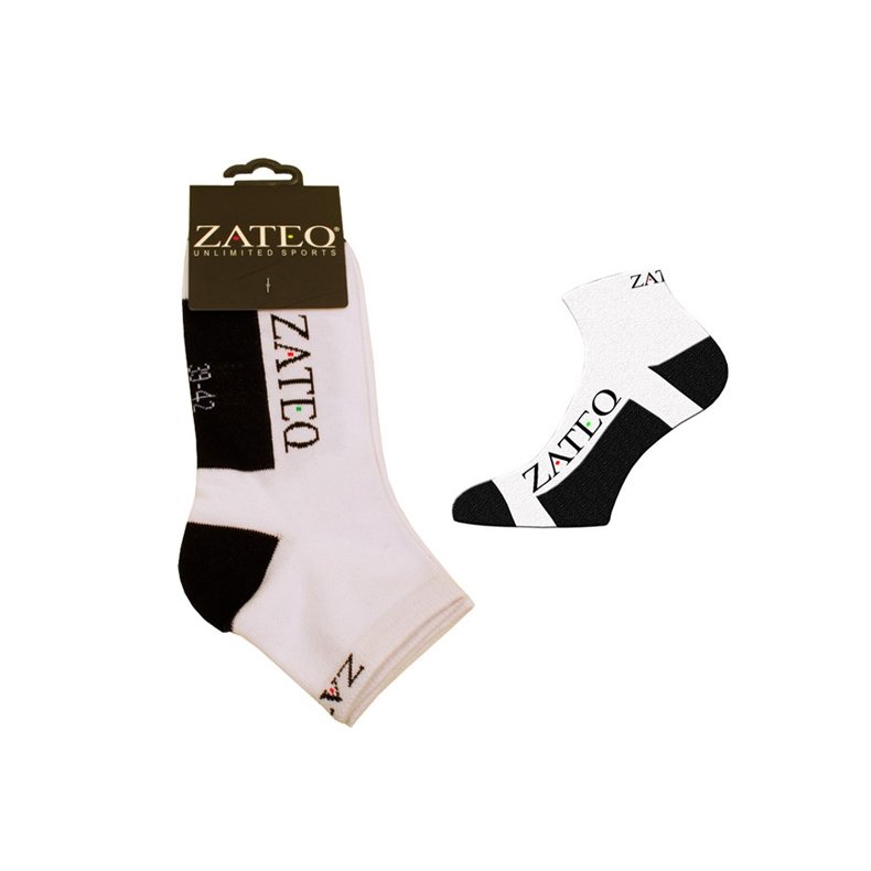 Zateq Quarter Sports socks whi/blk - 1 pair
