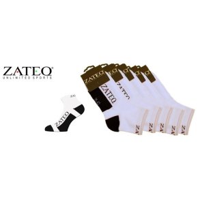 Zateq Quarter Sports Sokker whi/blk - 5 par