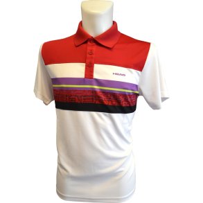 Head Sport Polo T-Shirt White/Red 