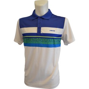 Head Polo T-Shirt White/Blue 