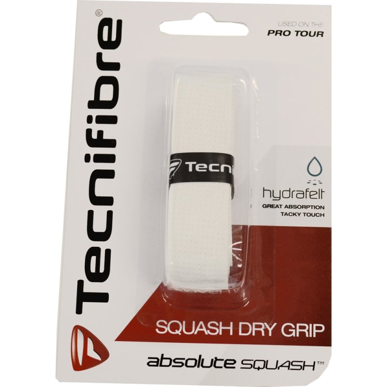 Tecnifibre Dry Absolute Squash Grep hvit - 1 stk