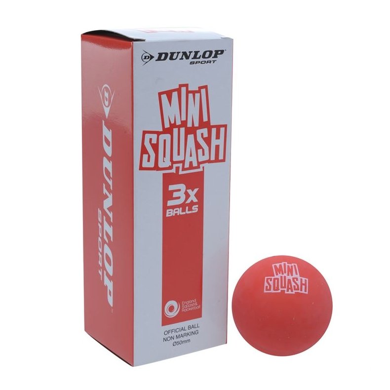 Dunlop Mini Squashbolde Red - 3 stk.