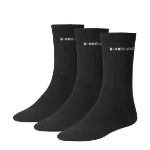 Head Crew Socks Black - 3 pair