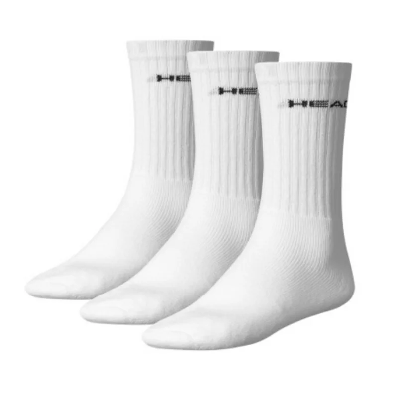 Head Crew Socks White - 3 pair