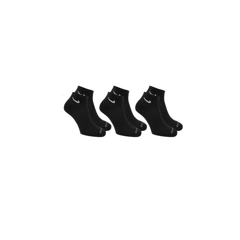 Nike Performance Quarter Socken schwarz 3 paar